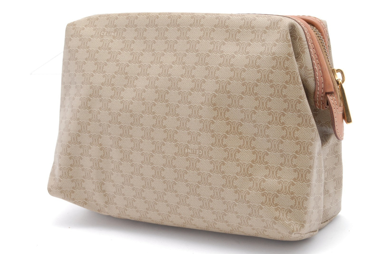 Celine C Charm Clutch Bag - Beige, PVC 