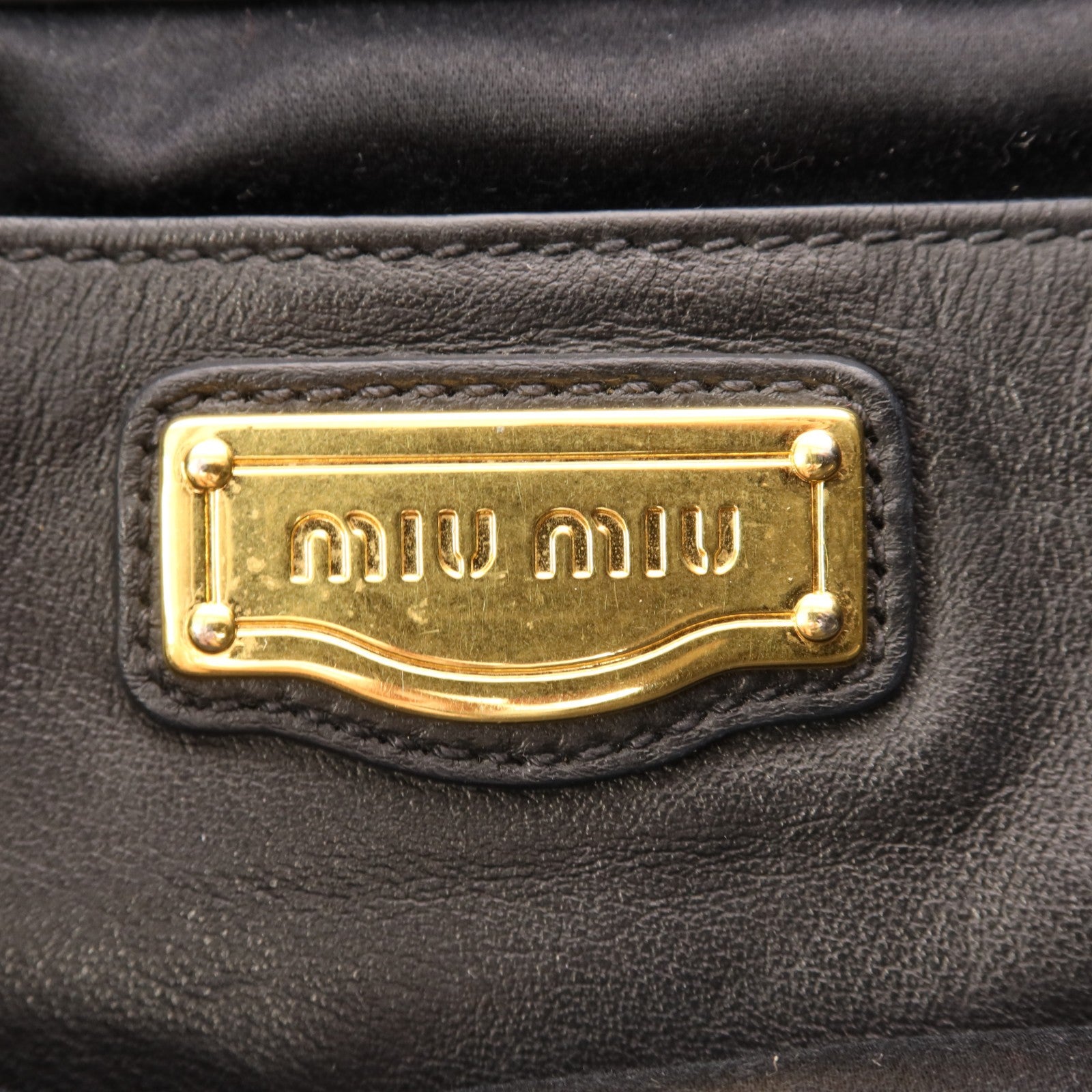 Miu Miu GHW Tote Bag - Black, Lambskin Leather 