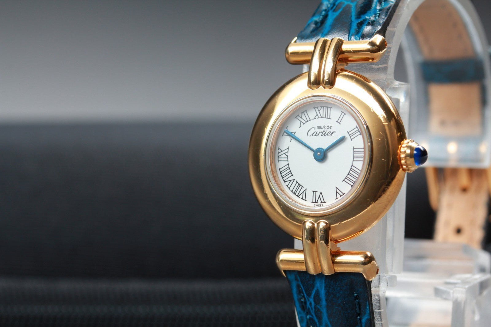 Cartier Must Colisee Vermeil 2410 Watch - Gold Blue, Stainless Steel