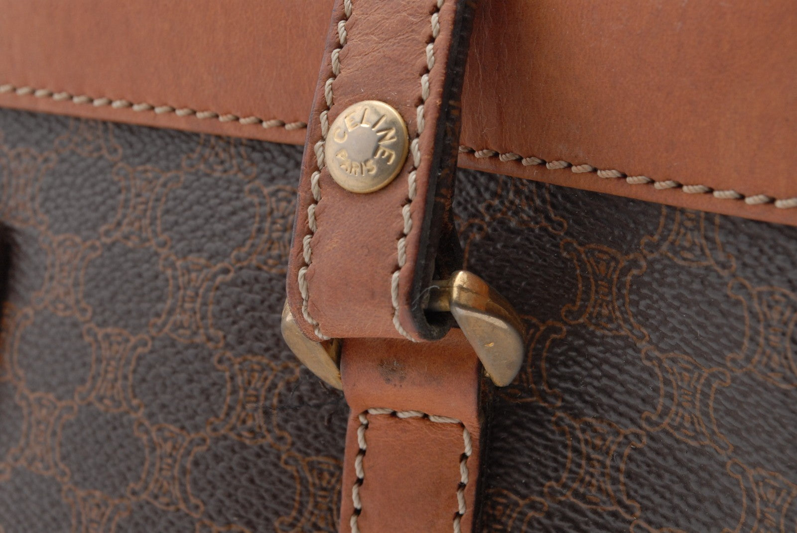 Celine Macadam Tote Bag - Brown, PVC Leather