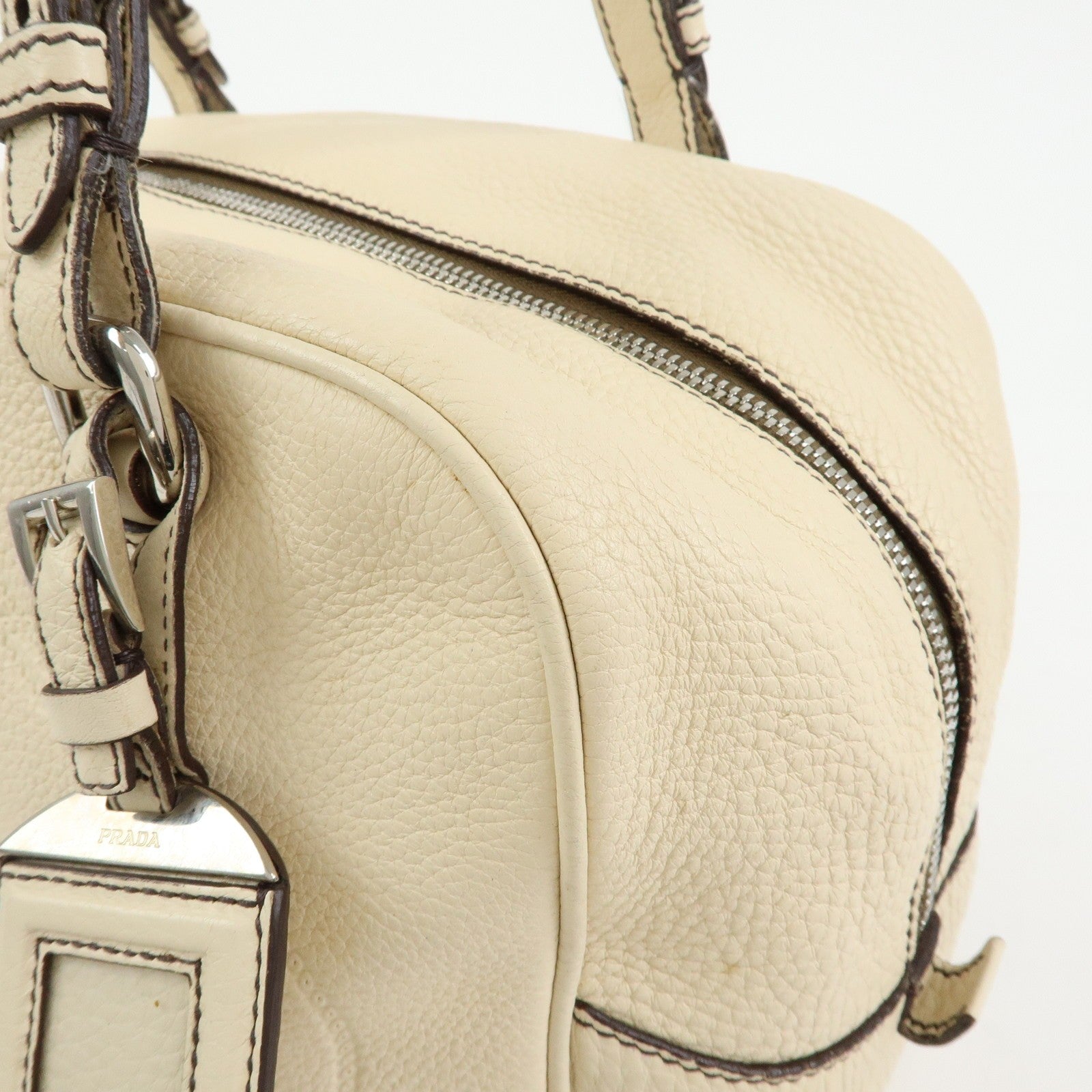 Prada Boston Bag - Ivory, Vitello Daino Leather