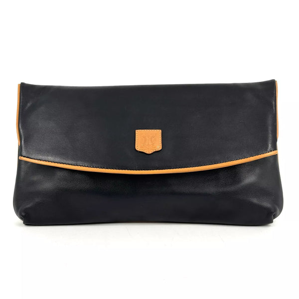 CELINE Triomphe Clutch - Black, Leather