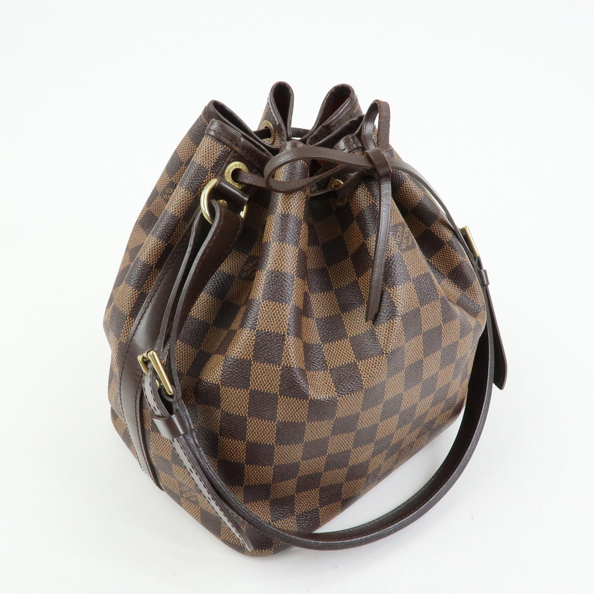 Louis Vuitton Petit Noe Shoulder Bag - Brown, Damier Canvas, Leather