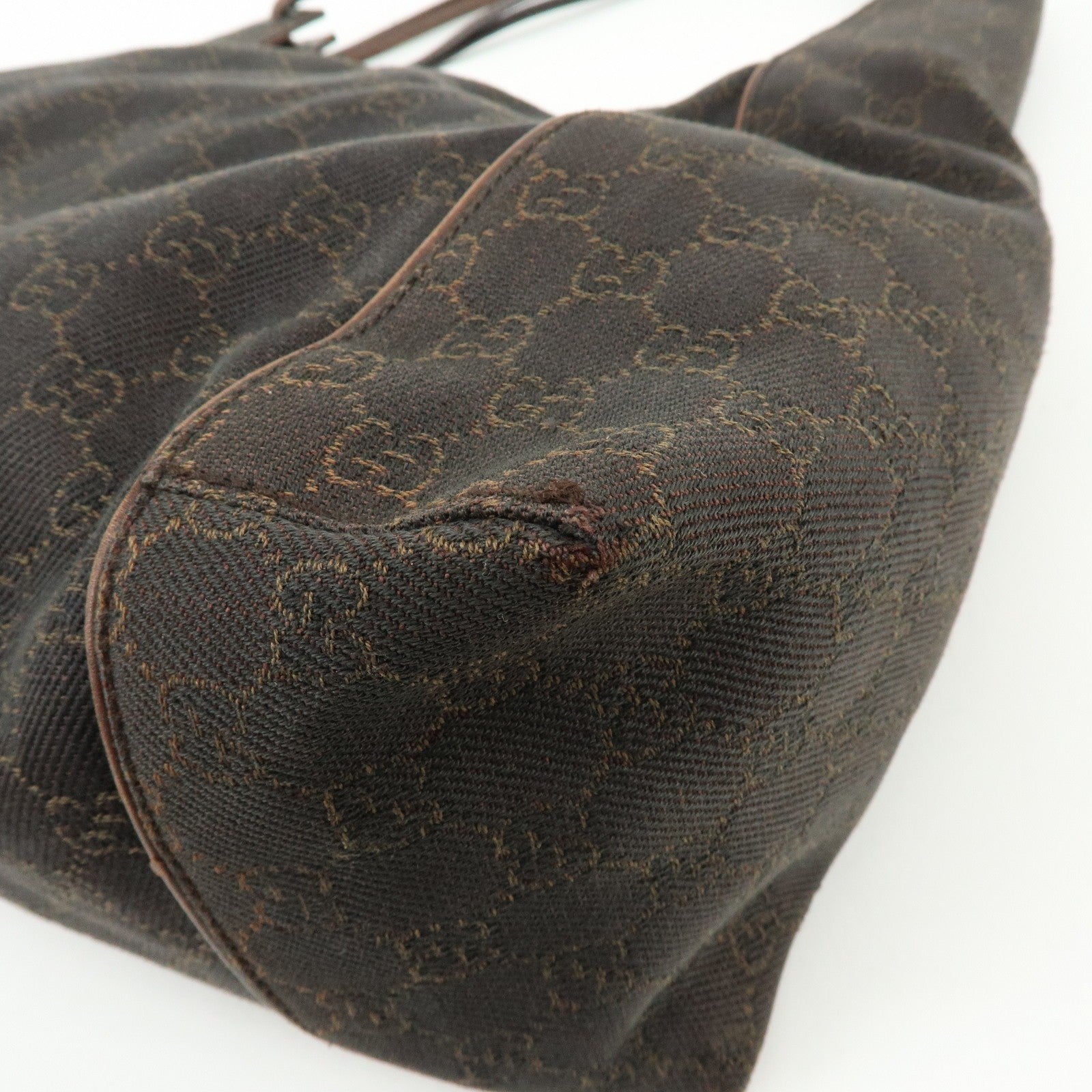 Gucci Shoulder Bag - Dark Brown, GG Canvas, Leather