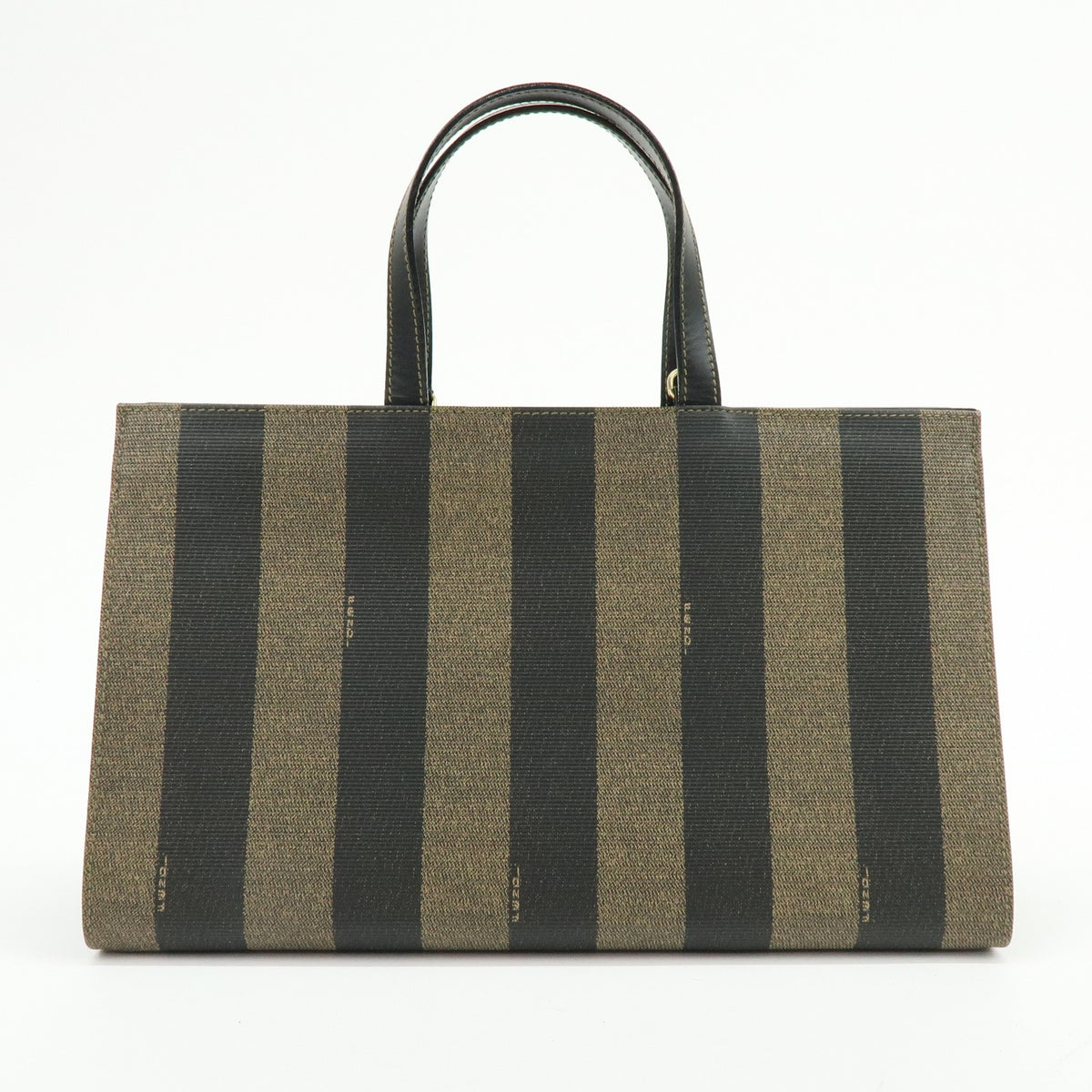 Fendi Tote Hand Bag - Black, Brown, PVC, Leather