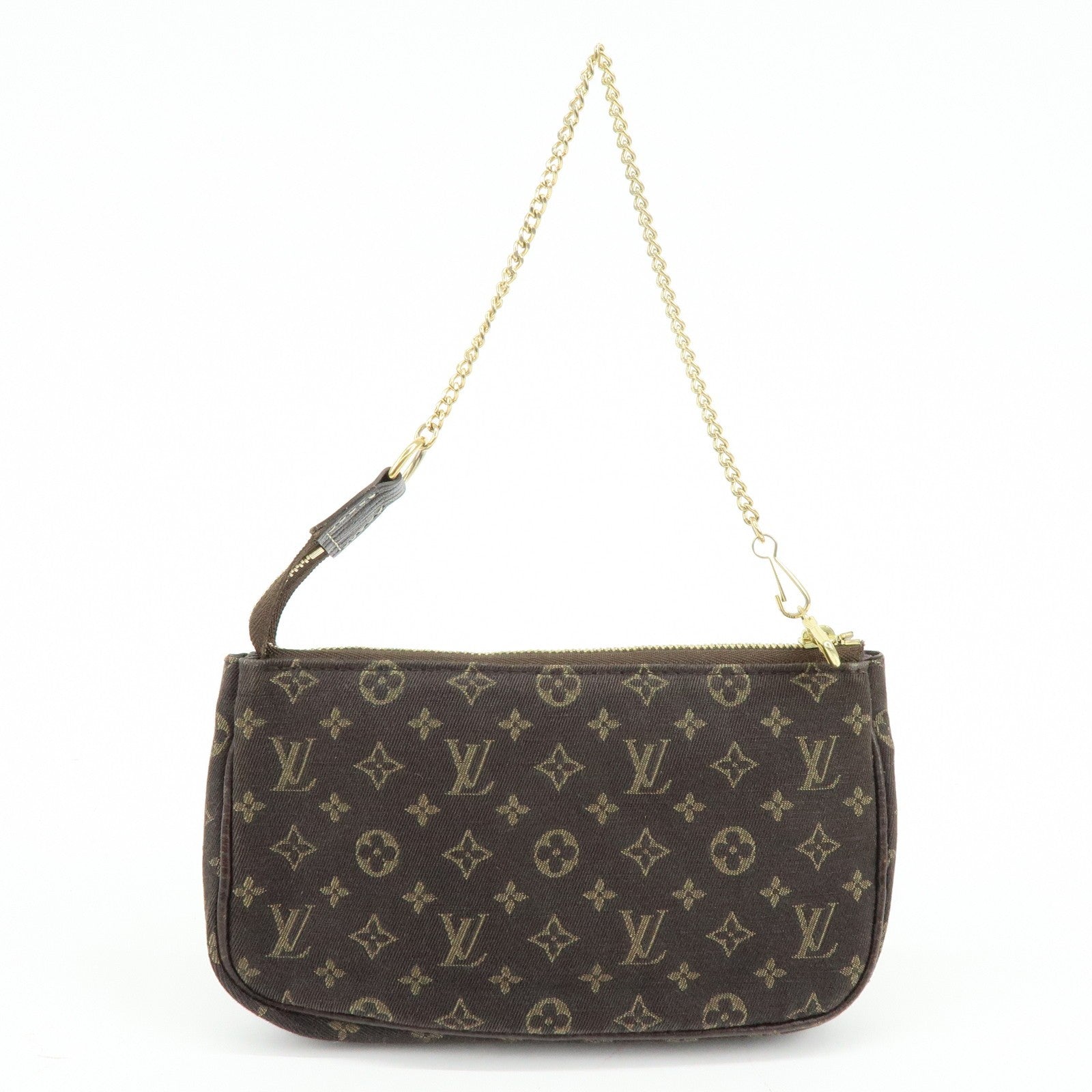 Louis Vuitton Monogram Mini Lin Pouch - Ebene, Canvas