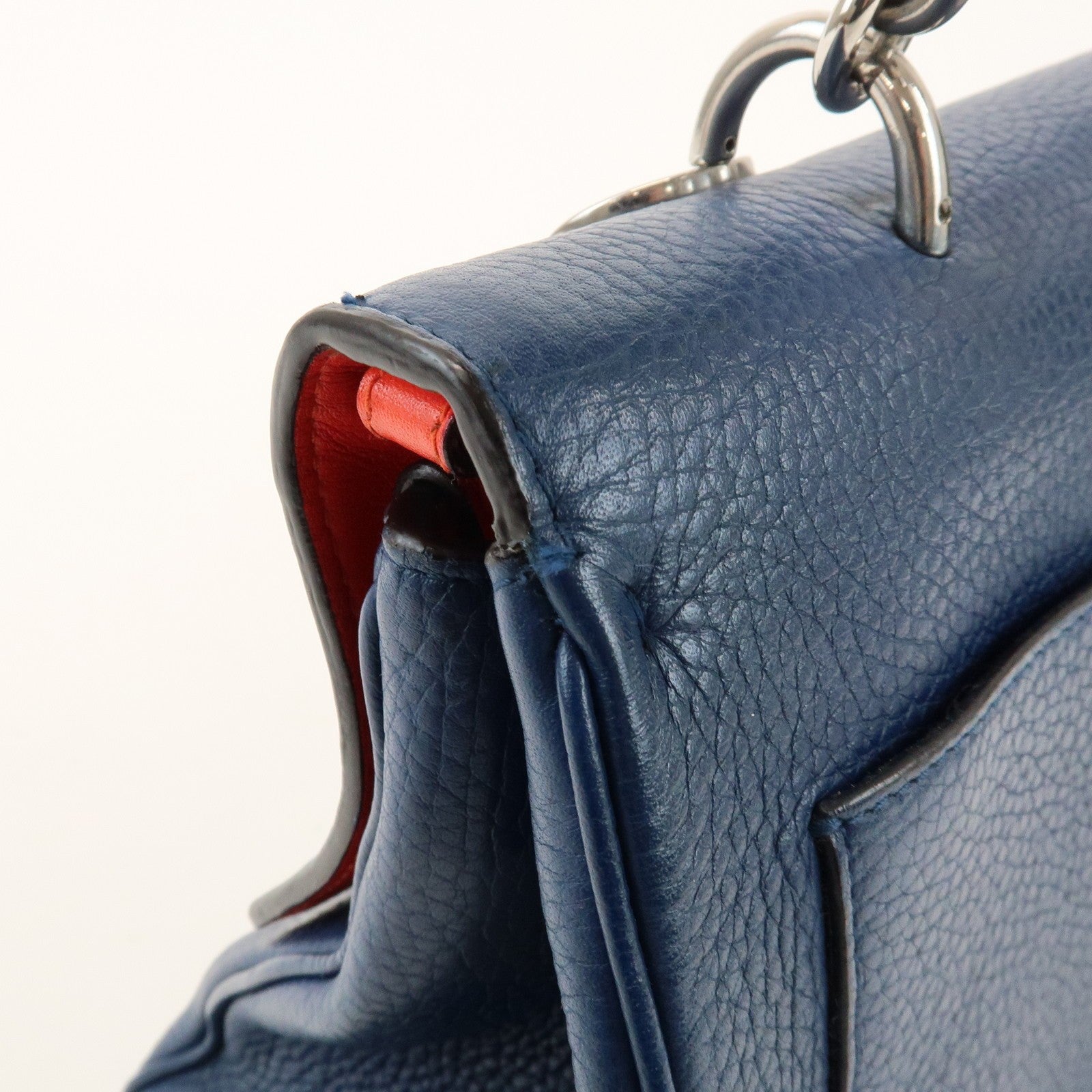Christian Dior 2Way Hand Bag - Blue, Leather