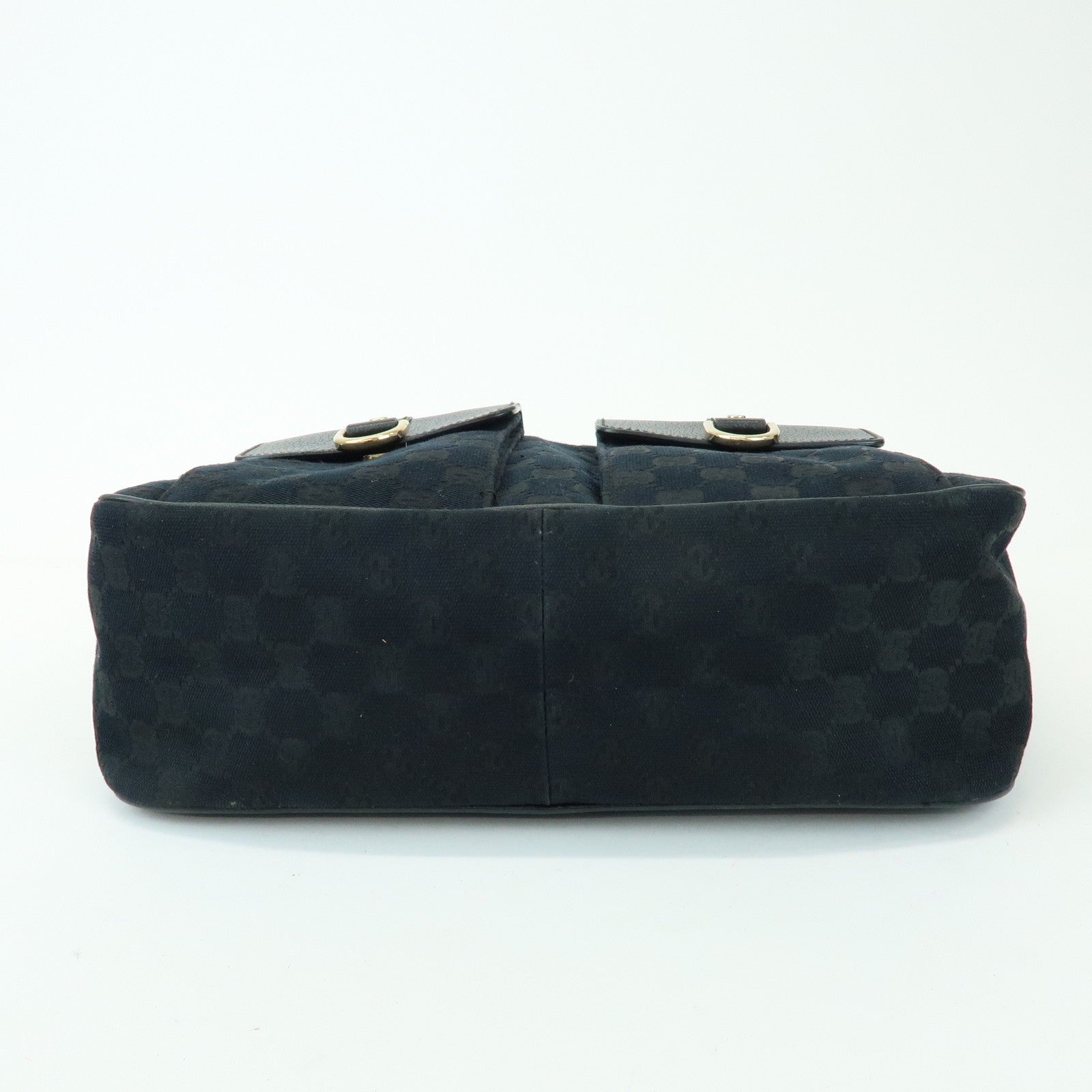 Gucci Shoulder Hand Bag - Black, GG Canvas, Leather