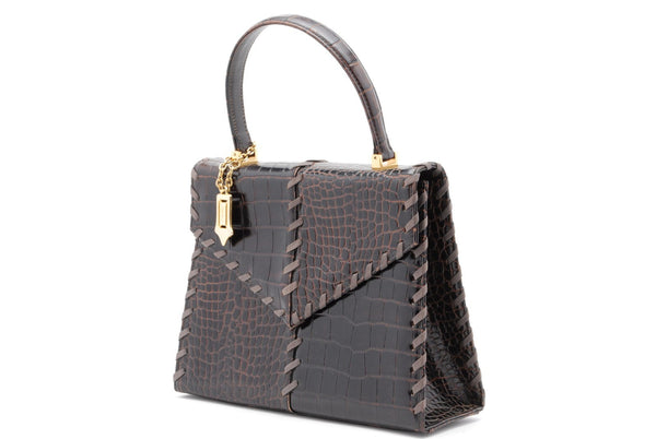 Saint Laurent Yves Hand Tote Bag - Brown, Leather 