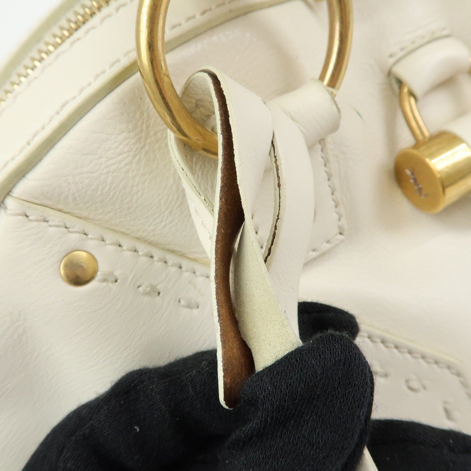 Saint Laurent Muse Y Line Hand Bag - Ivory, Leather