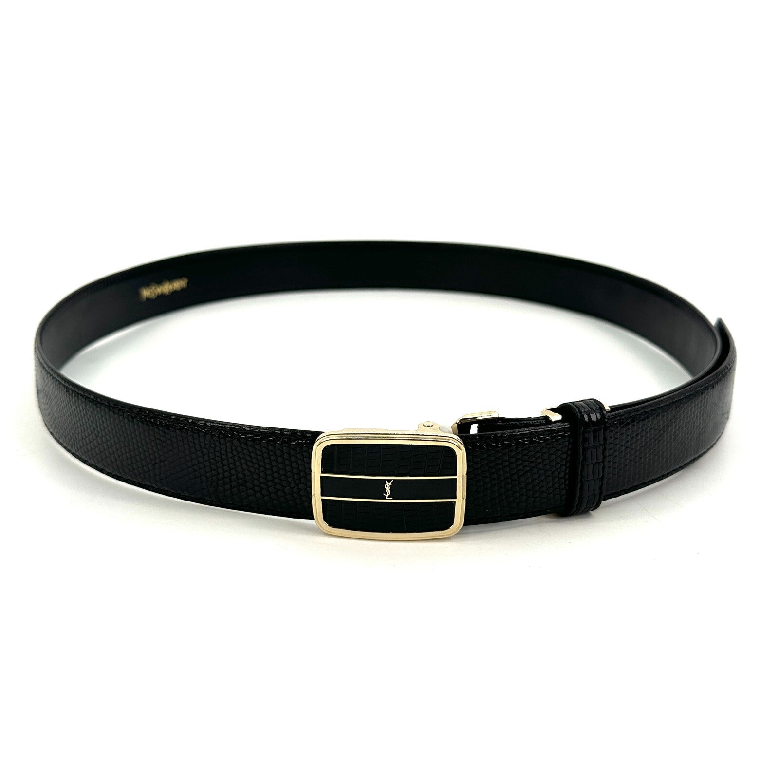 Saint Laurent YSL Belt - Black, Leather