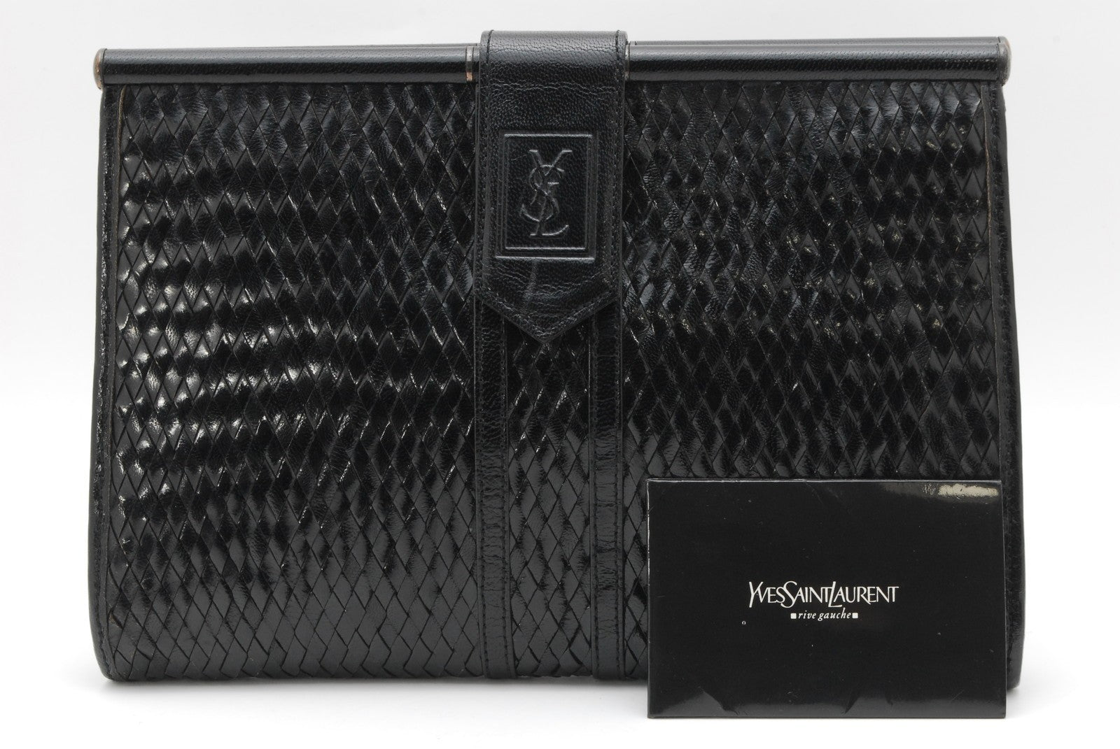 Saint Laurent Yves Clutch Bag - Black, Leather 