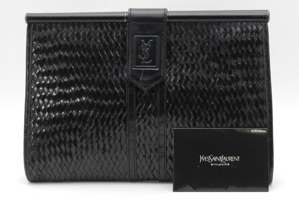 Saint Laurent Yves Clutch Bag - Black, Leather 