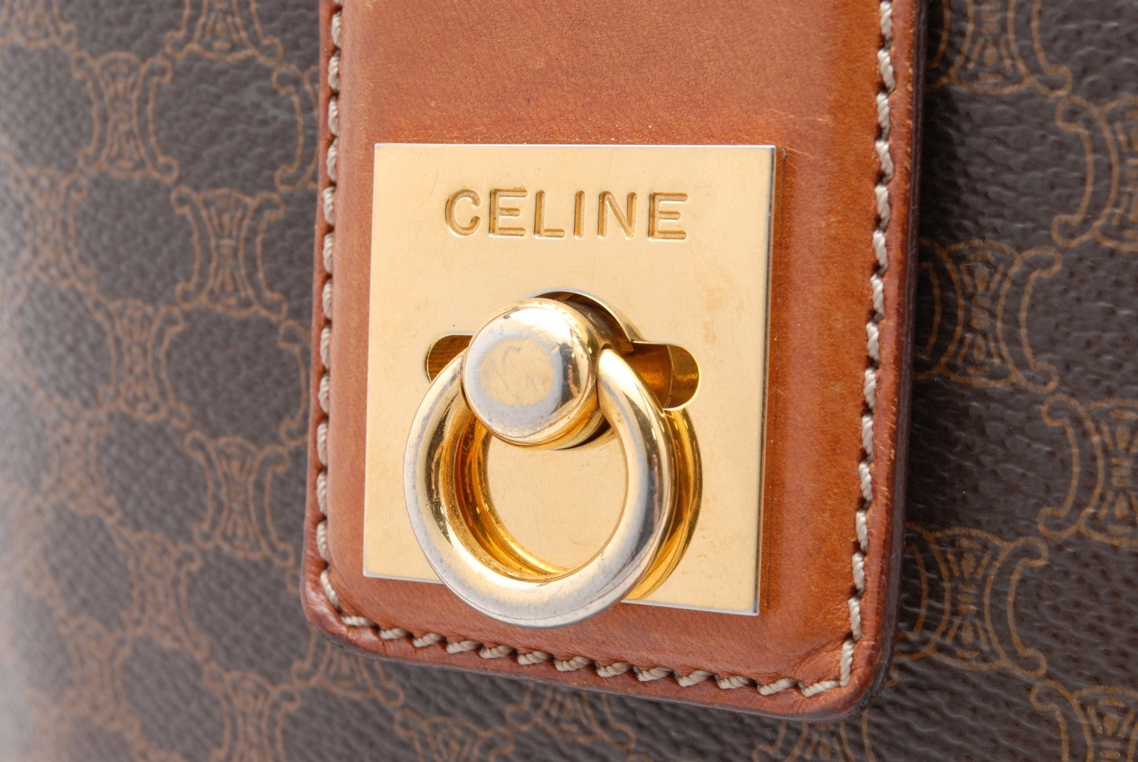 Celine Macadam Shoulder Bag - Brown, PVC Leather