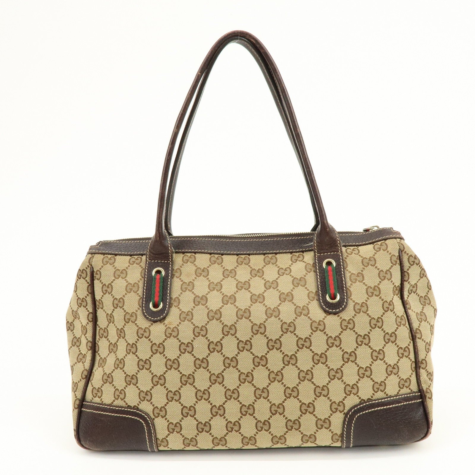 Gucci Sherry Line Tote Bag - Beige, GG Canvas, Leather 