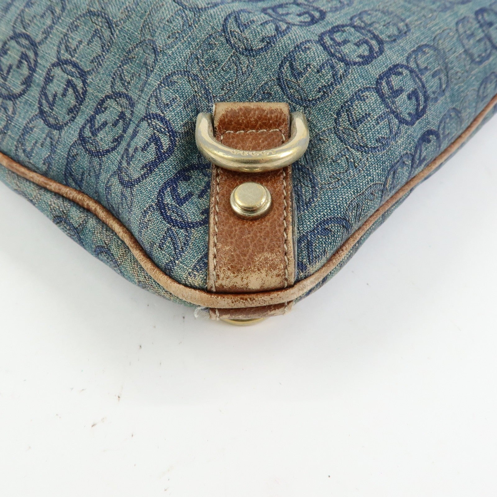 Gucci Abbey Crossbody Bag - Navy, Denim and Leather
