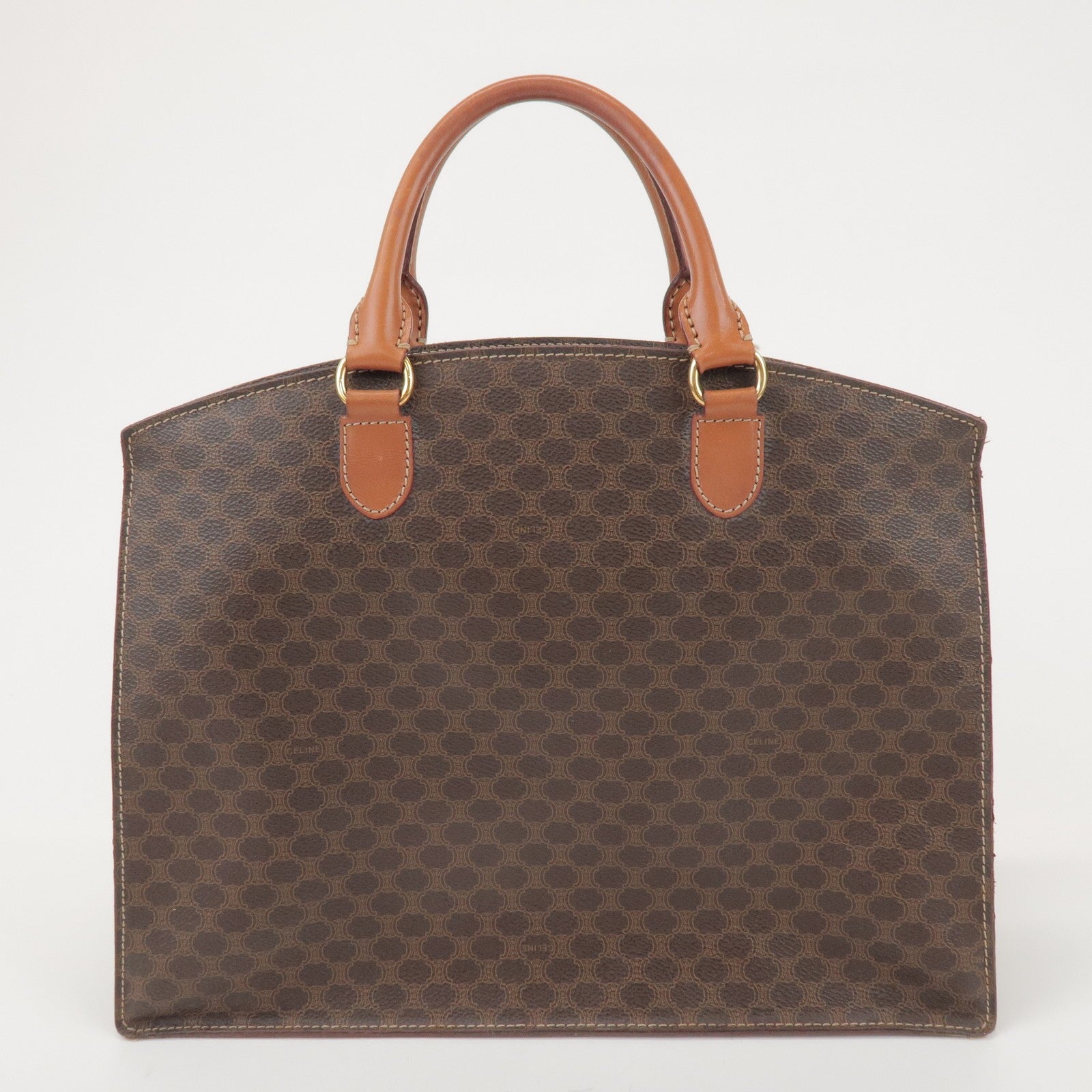 Celine Tote Bag Handbag - Brown, PVC Coated Canvas and Leather