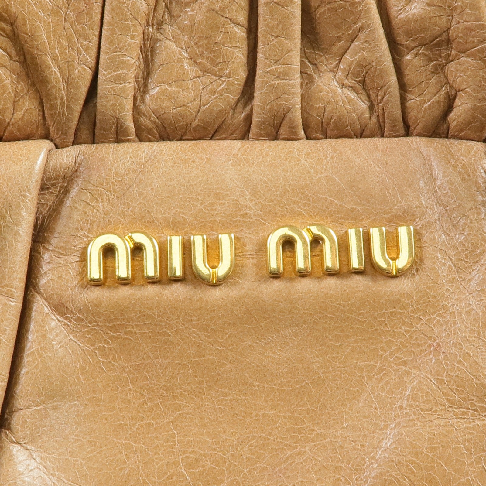 Miu Miu GHW 2 Way Shoulder Bag - Brown, Calfskin Leather 