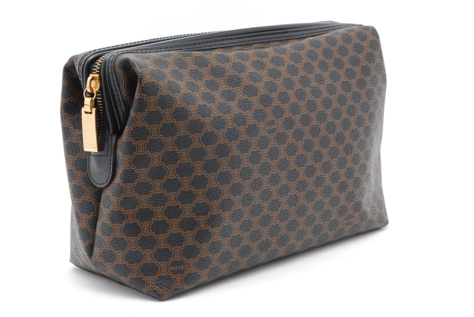 Celine Macadam Clutch Bag - Black, PVC Leather 
