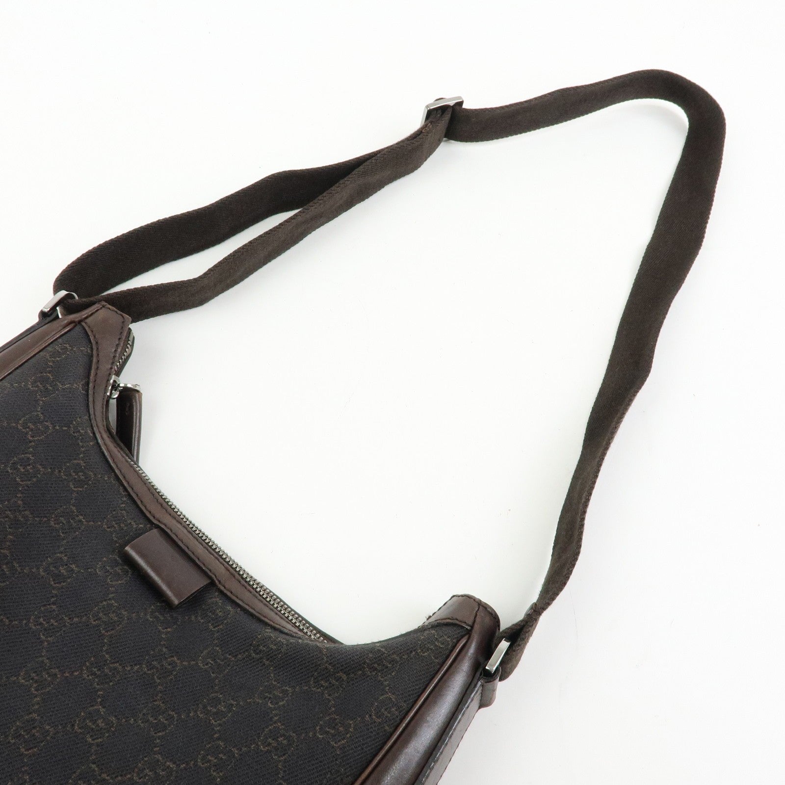 Gucci Shoulder Bag - Dark Brown, Denim, Leather