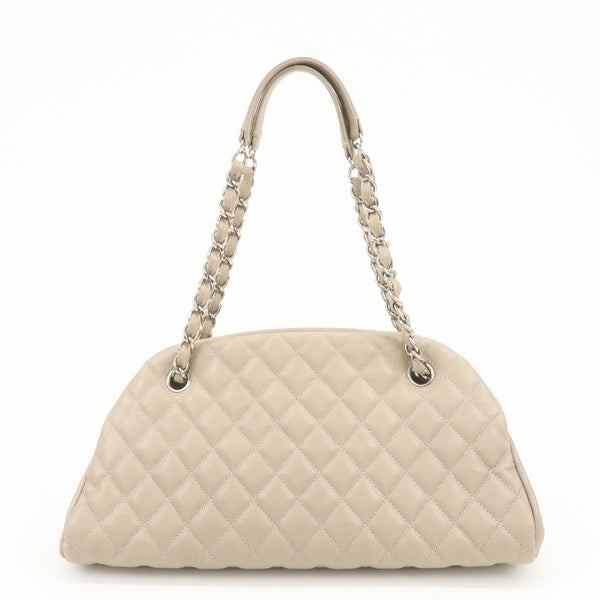 Chanel Mademoiselle Caviarskin Shoulder Bag - Greige, Leather