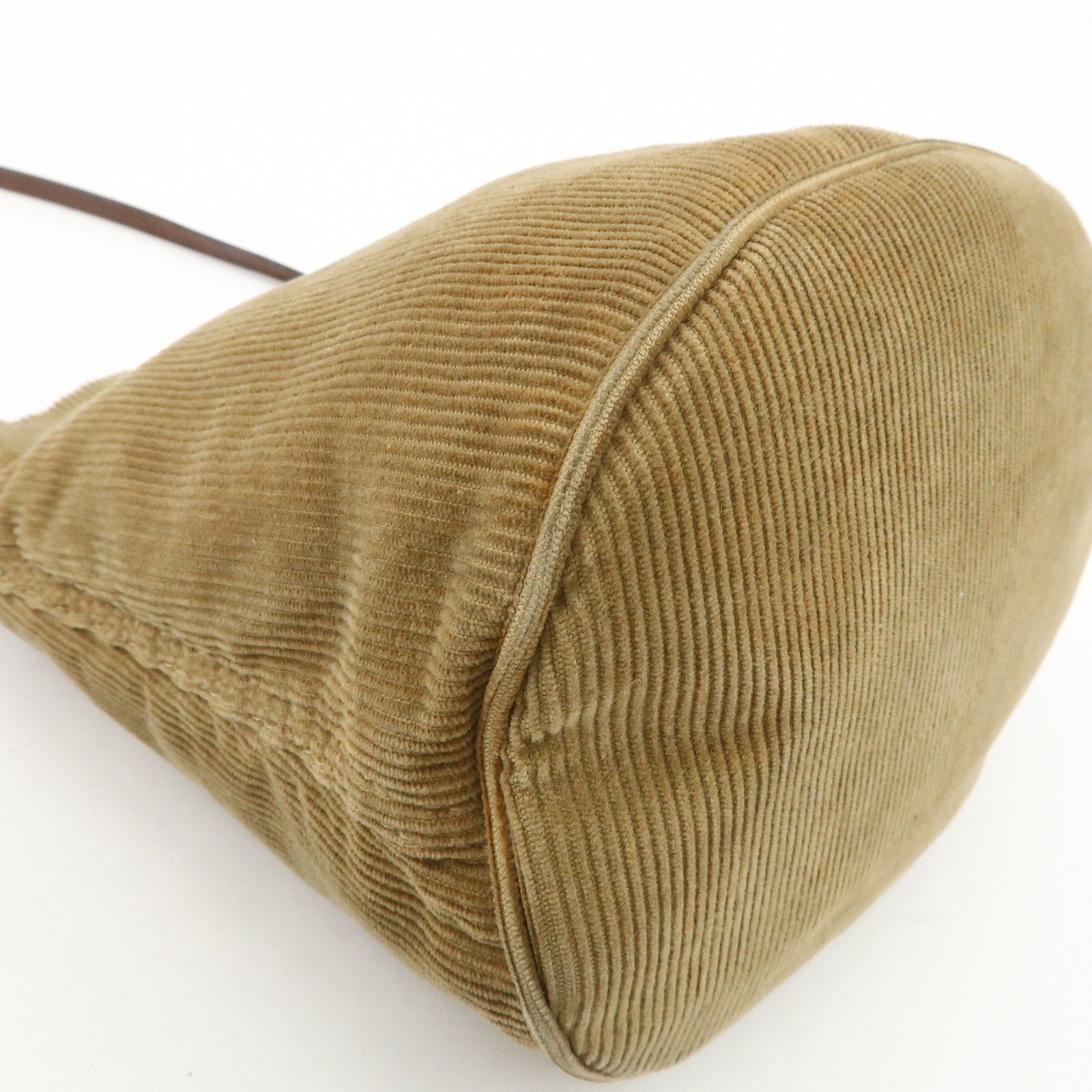 Fendi Shoulder Bag - Brown, Corduroy Leather