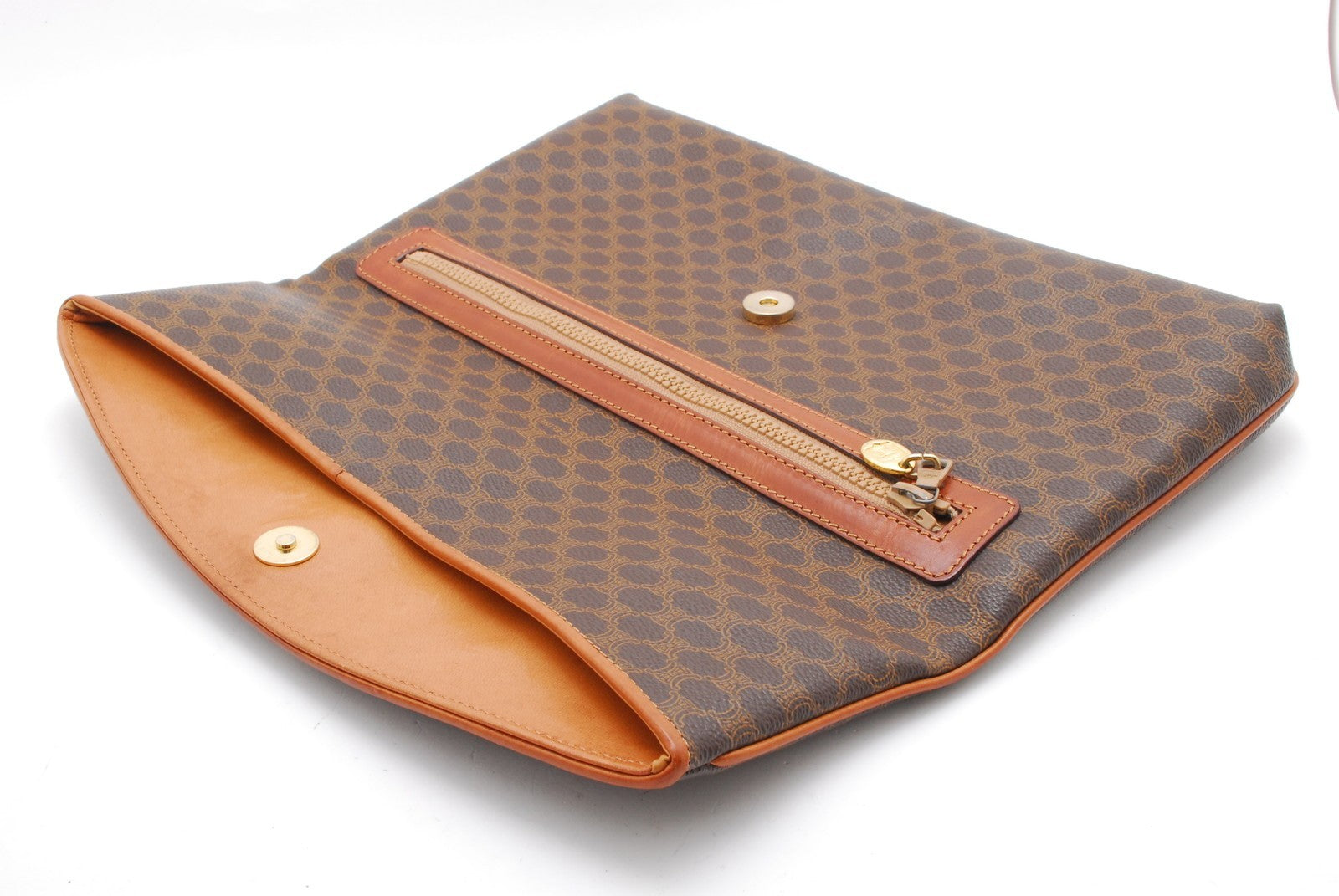 Celine Macadam Clutch Bag - Brown, Leather and PVC