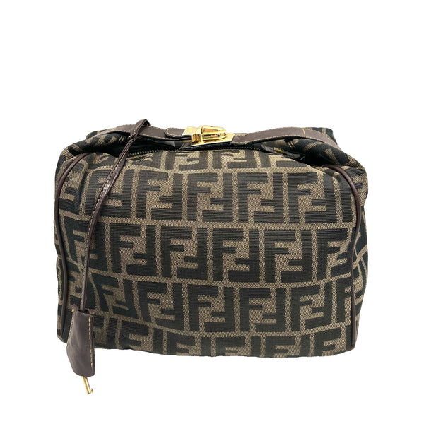 Fendi Vanity Hand Tote Bag - Brown, Canvas and Leather