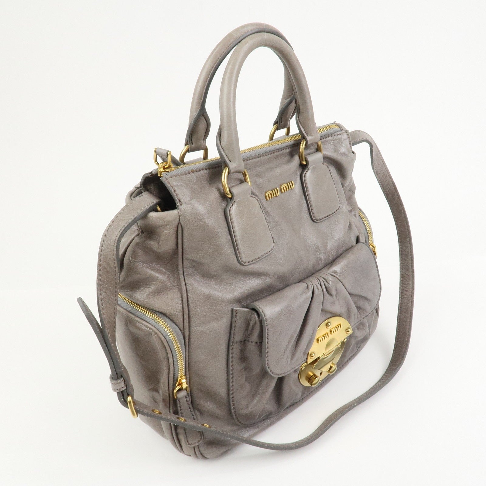 Miu Miu 2Way Bag - Gray, Leather