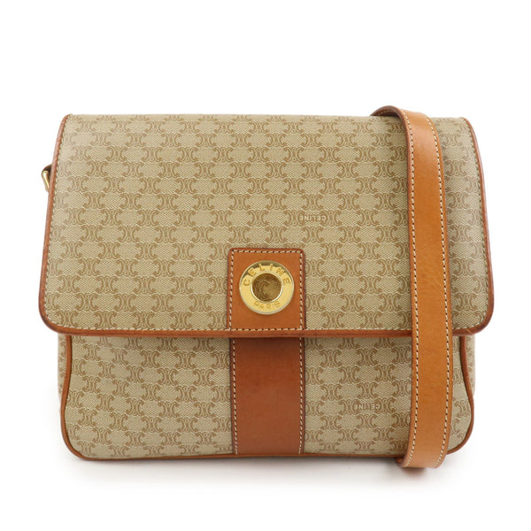 Celine Macadam Shoulder Bag - Beige, PVC Leather 