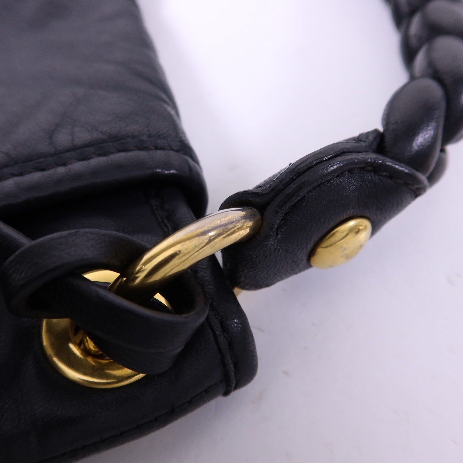Miu Miu GHW 2 Way Shoulder Bag - Black, Lambskin Leather