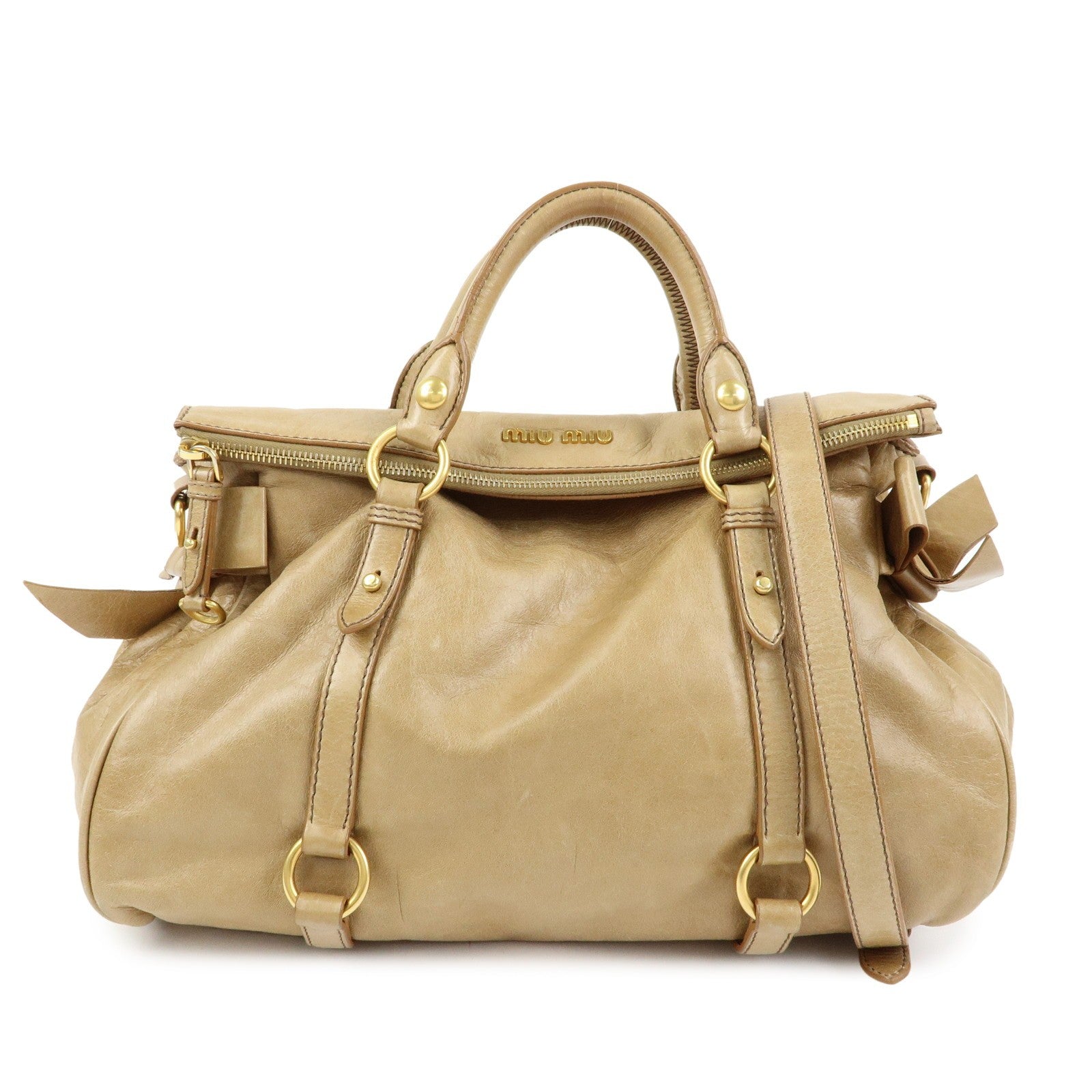 Miu Miu Handbag - Beige, Leather 
