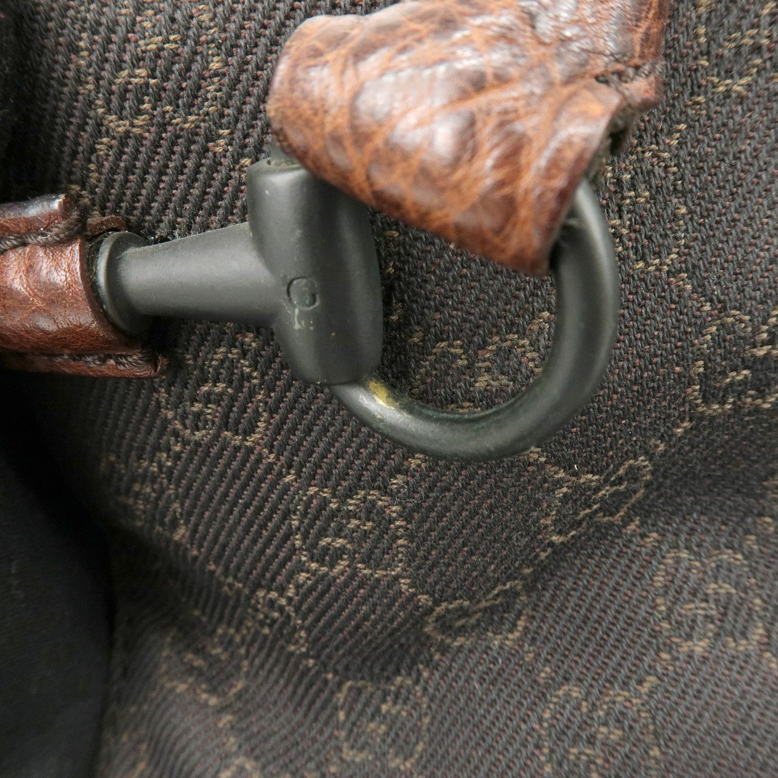 Gucci Denim Tote Bag - Brown, GG Canvas, Leather