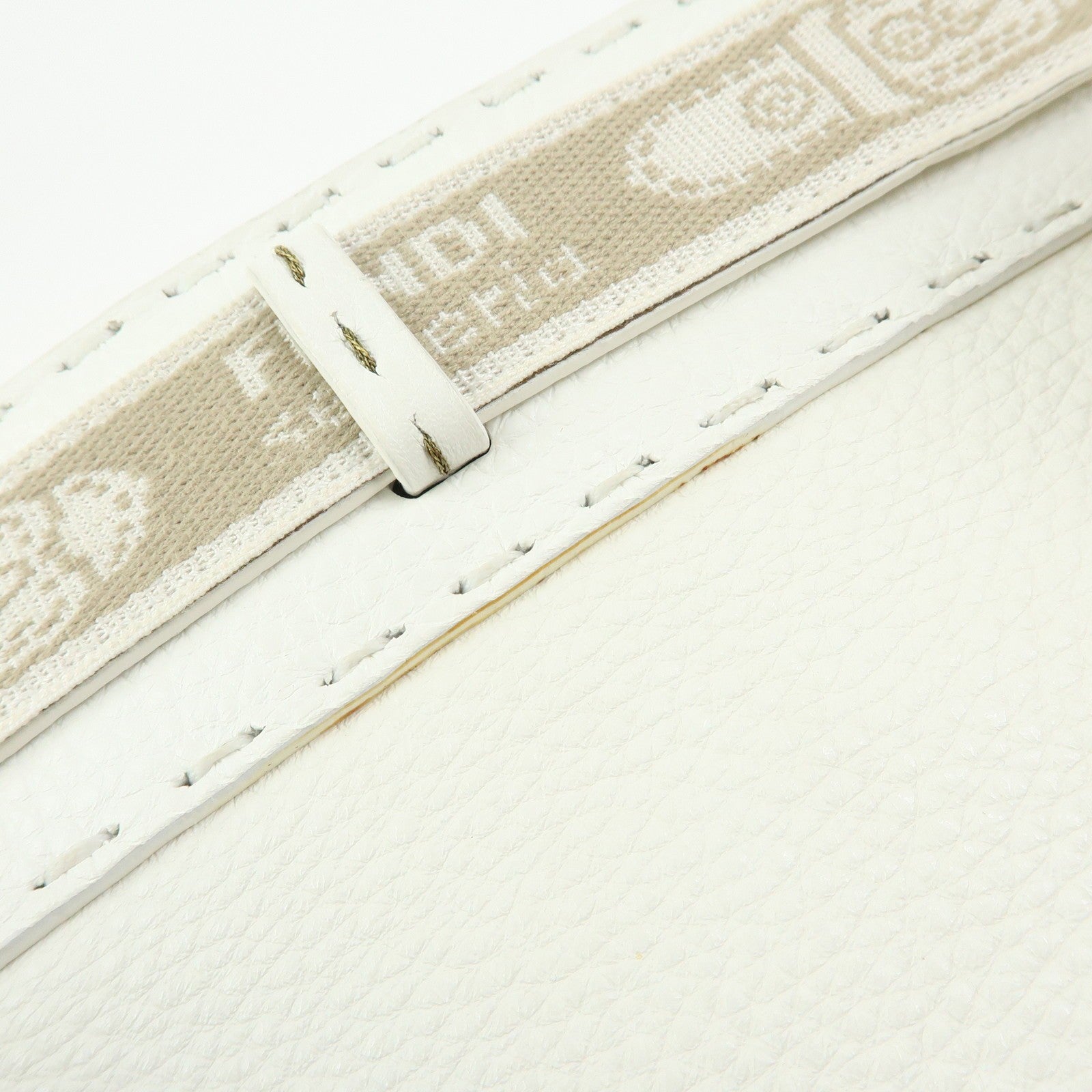 Fendi Hand Tote Bag - White, Leather