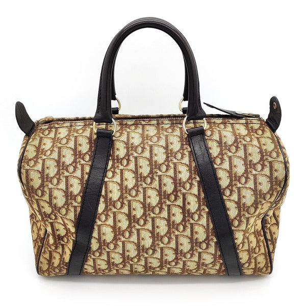 Dior Trotter Boston Handbag - Brown, Canvas Leather