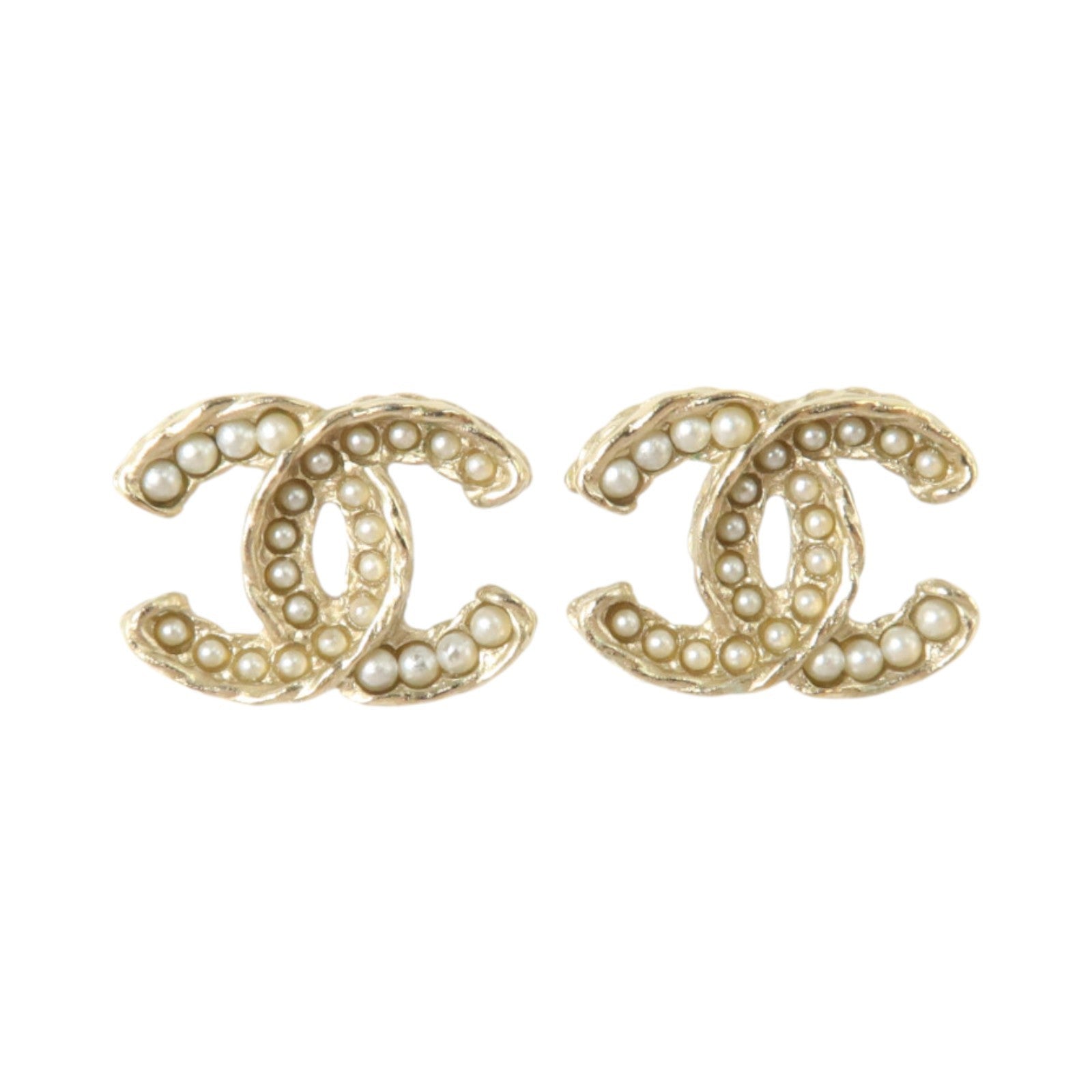 CHANEL CC Earrings - White, Other