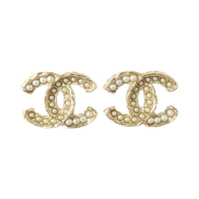 CHANEL CC Earrings - White, Other