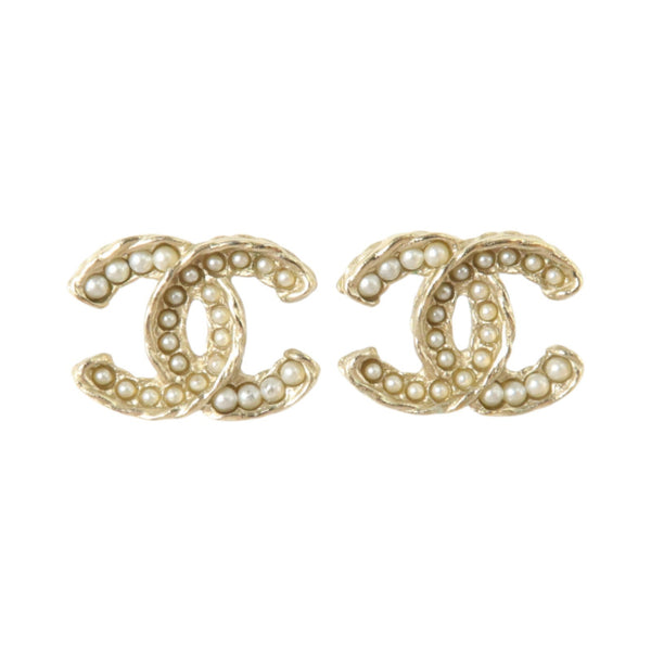 CHANEL CC Earrings - White, Other