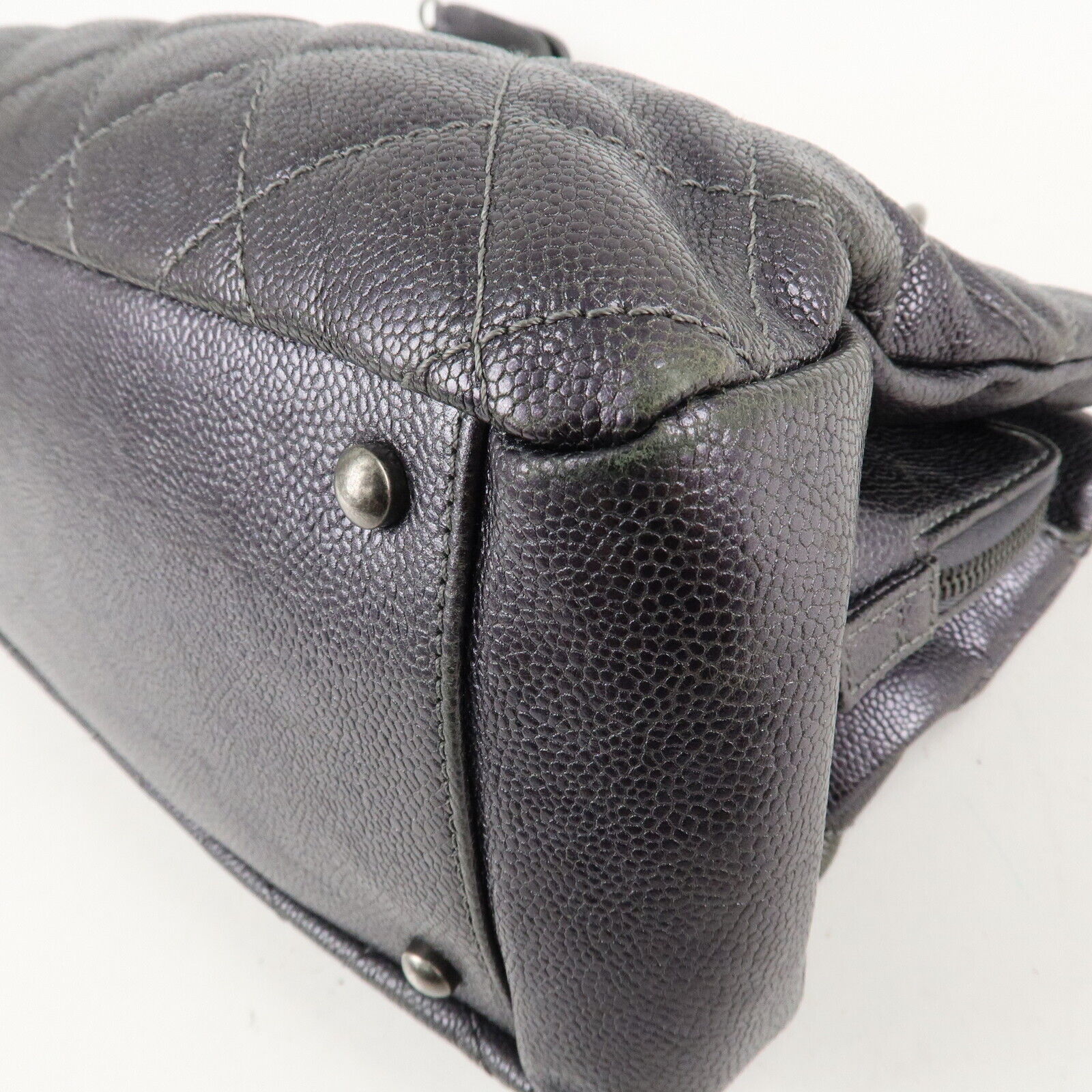 Chanel Matelasse COCO Mark Tote Bag - Gray, Leather