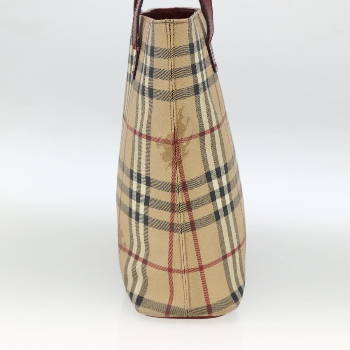 Burberry Nova Check Hand Bag - Beige / Silver, PVC Leather