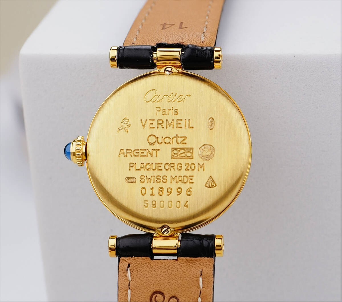 Cartier Vendome Watch - Black, Leather