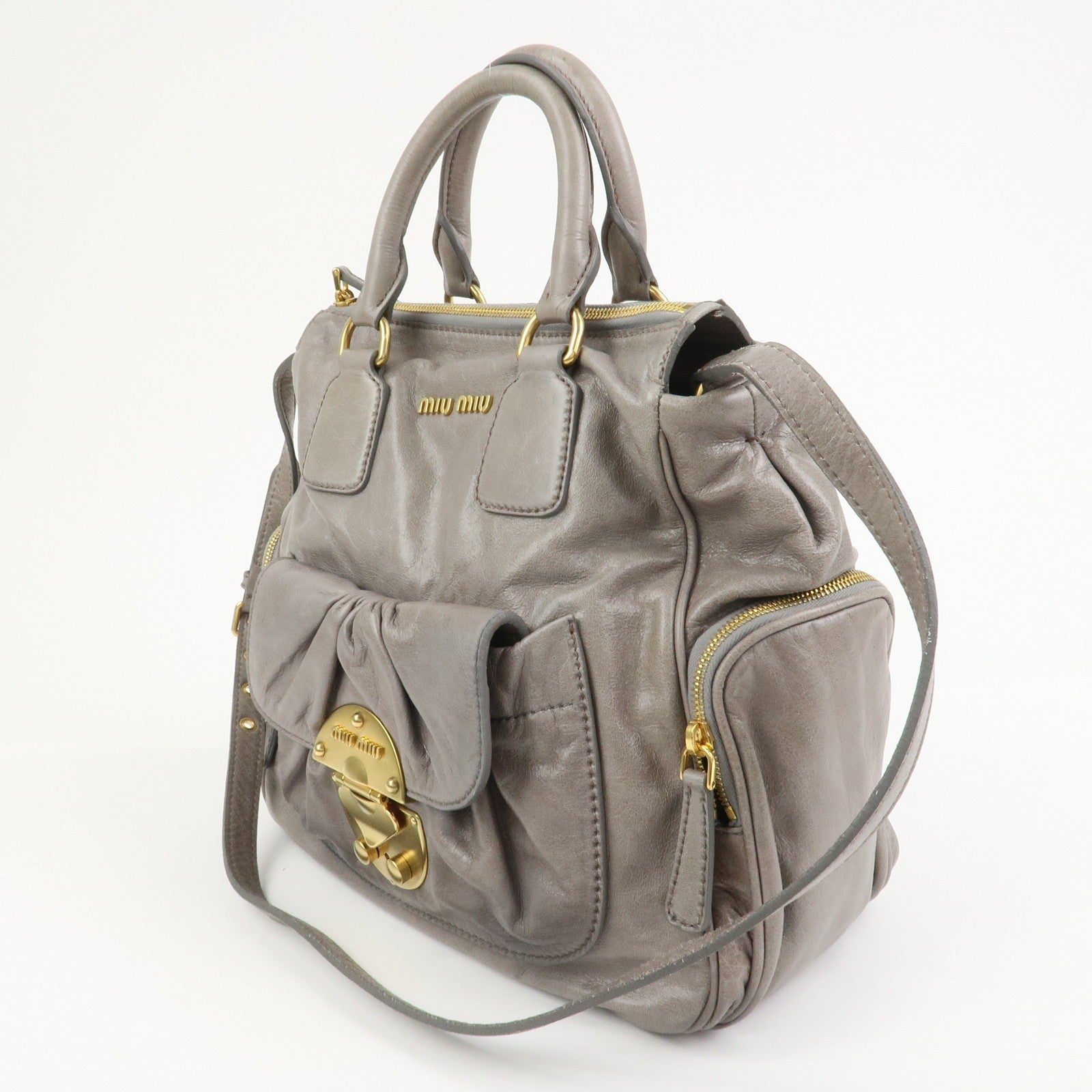 Miu Miu 2Way Bag - Gray, Leather