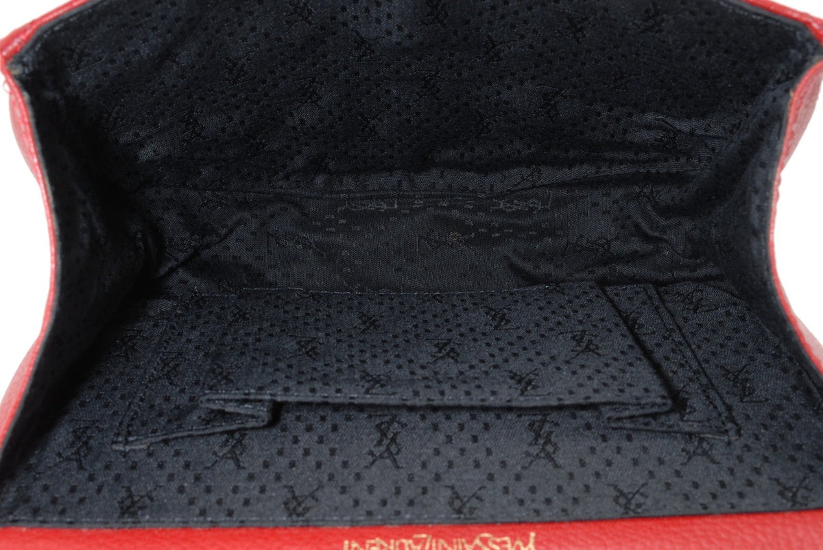 Saint Laurent Yves Saint Laurent Shoulder Bag - Red, Leather