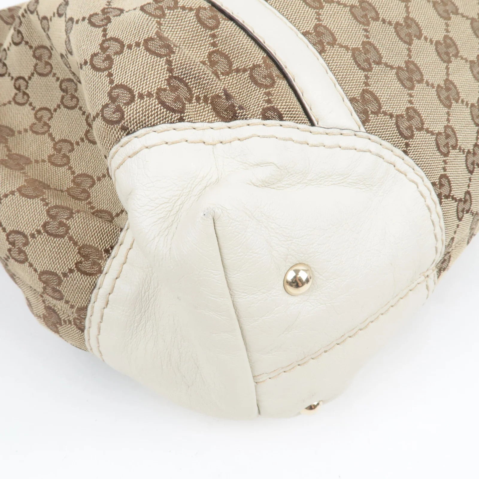 Gucci Tote Bag - Beige, GG Canvas and Leather 