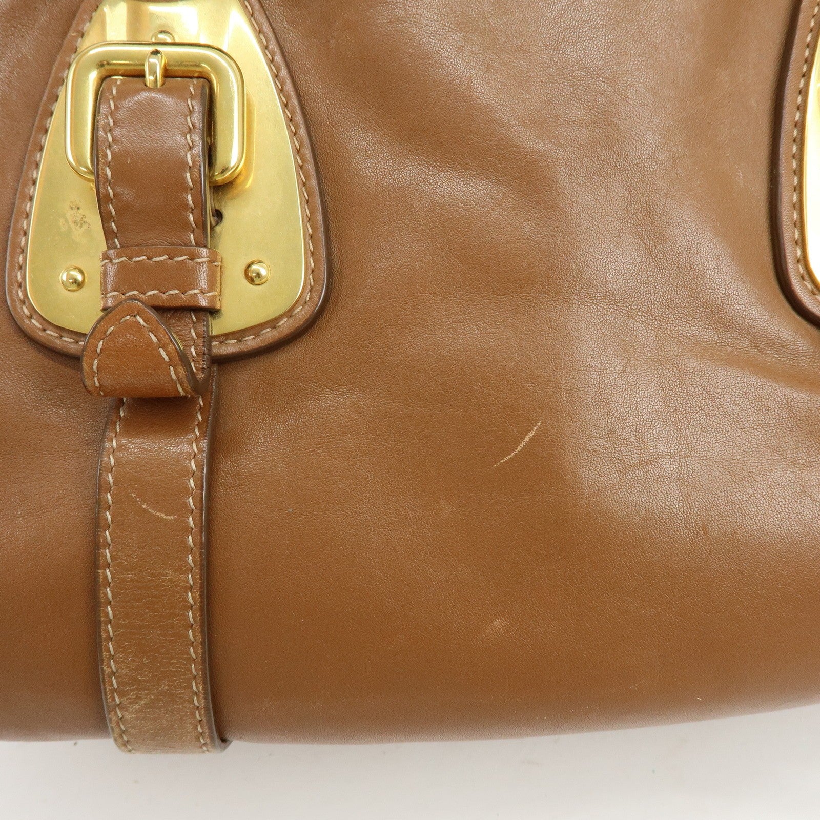 Prada 2Way Bag Handbag - Brown, Leather
