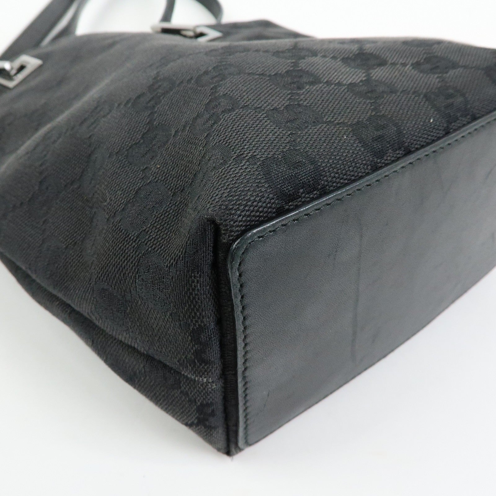 Gucci Tote Bag - Black, GG Canvas, Leather