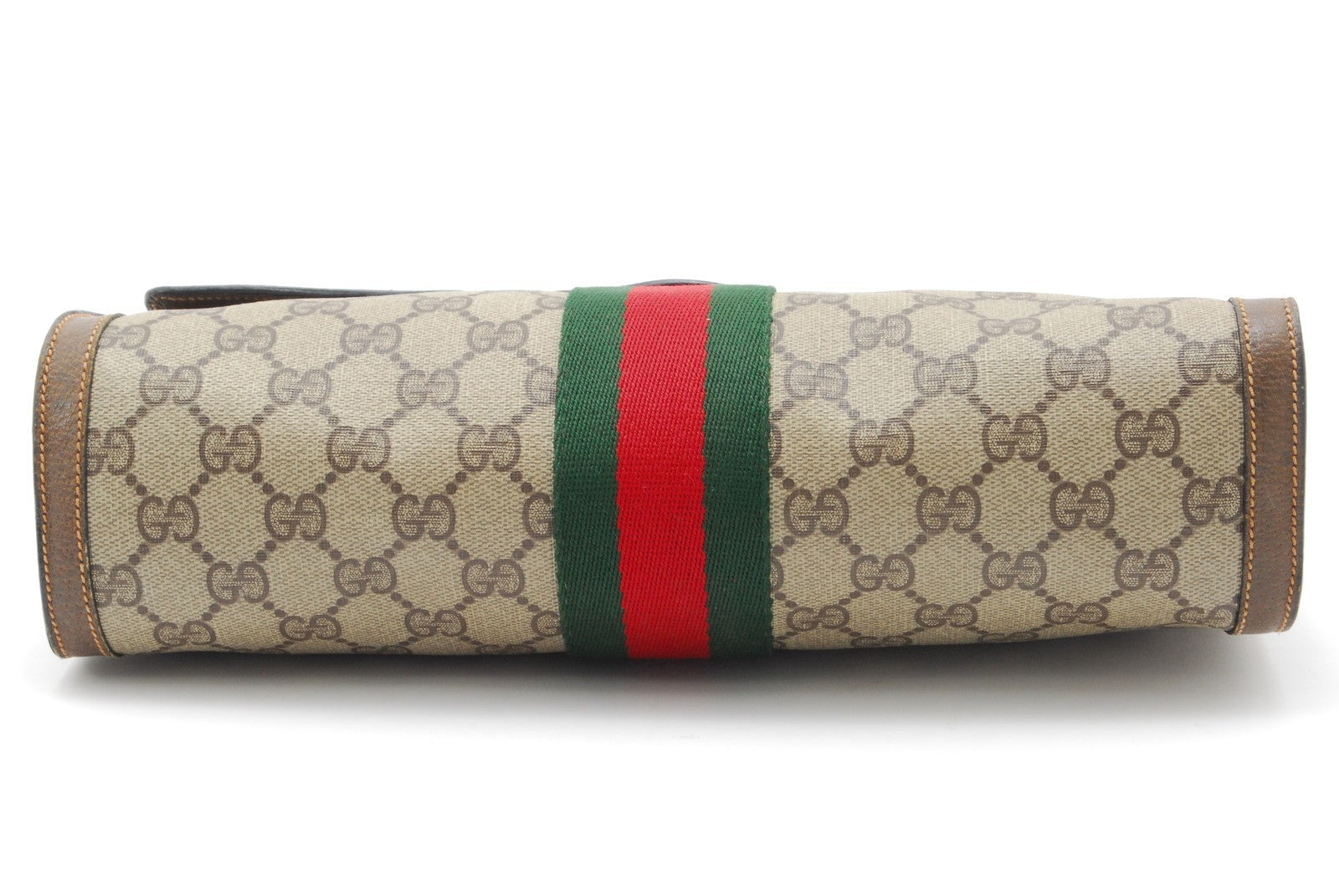 Gucci Sherry Clutch Bag - Beige, PVC Leather 