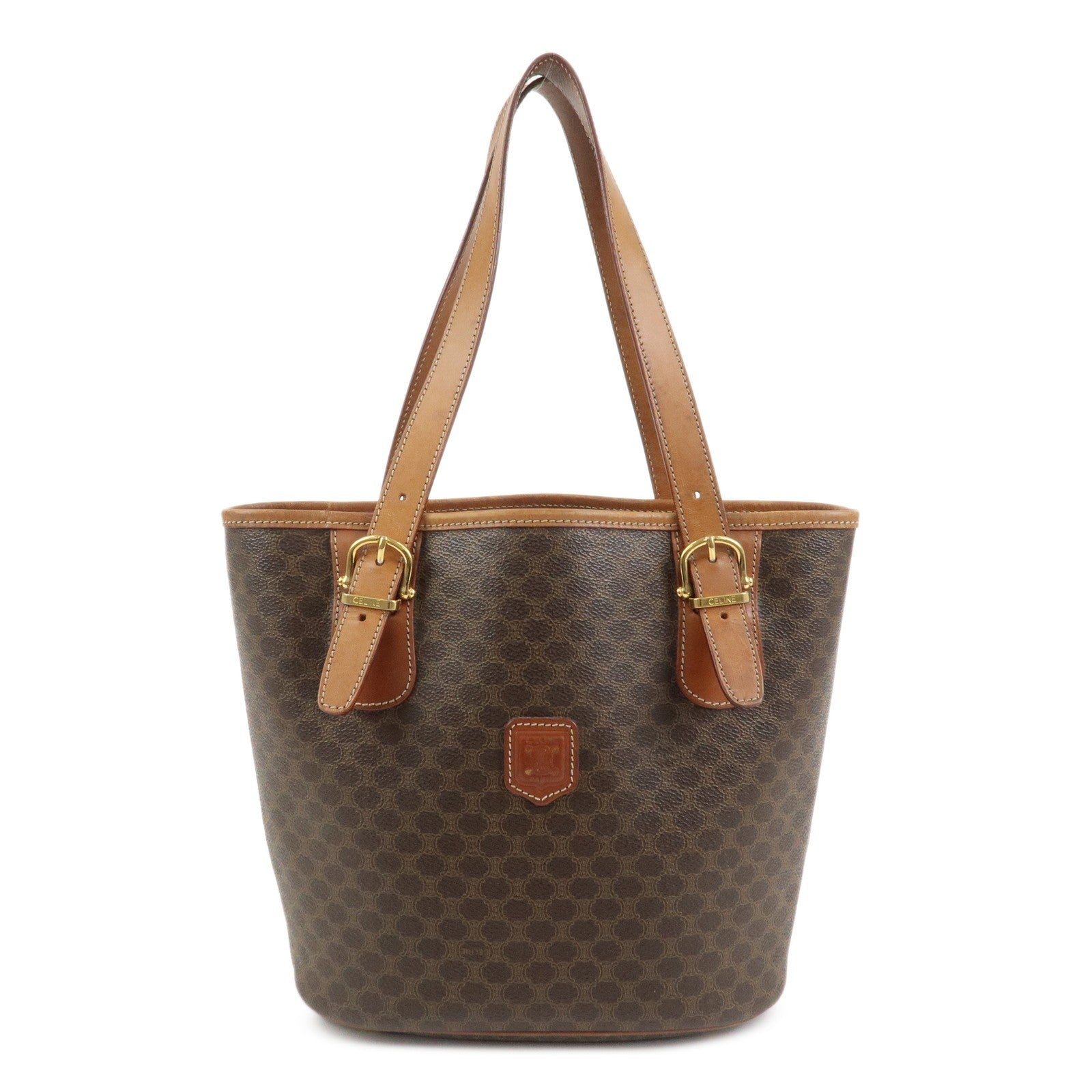 Celine Macadam Tote Bag - Brown, PVC Canvas Leather