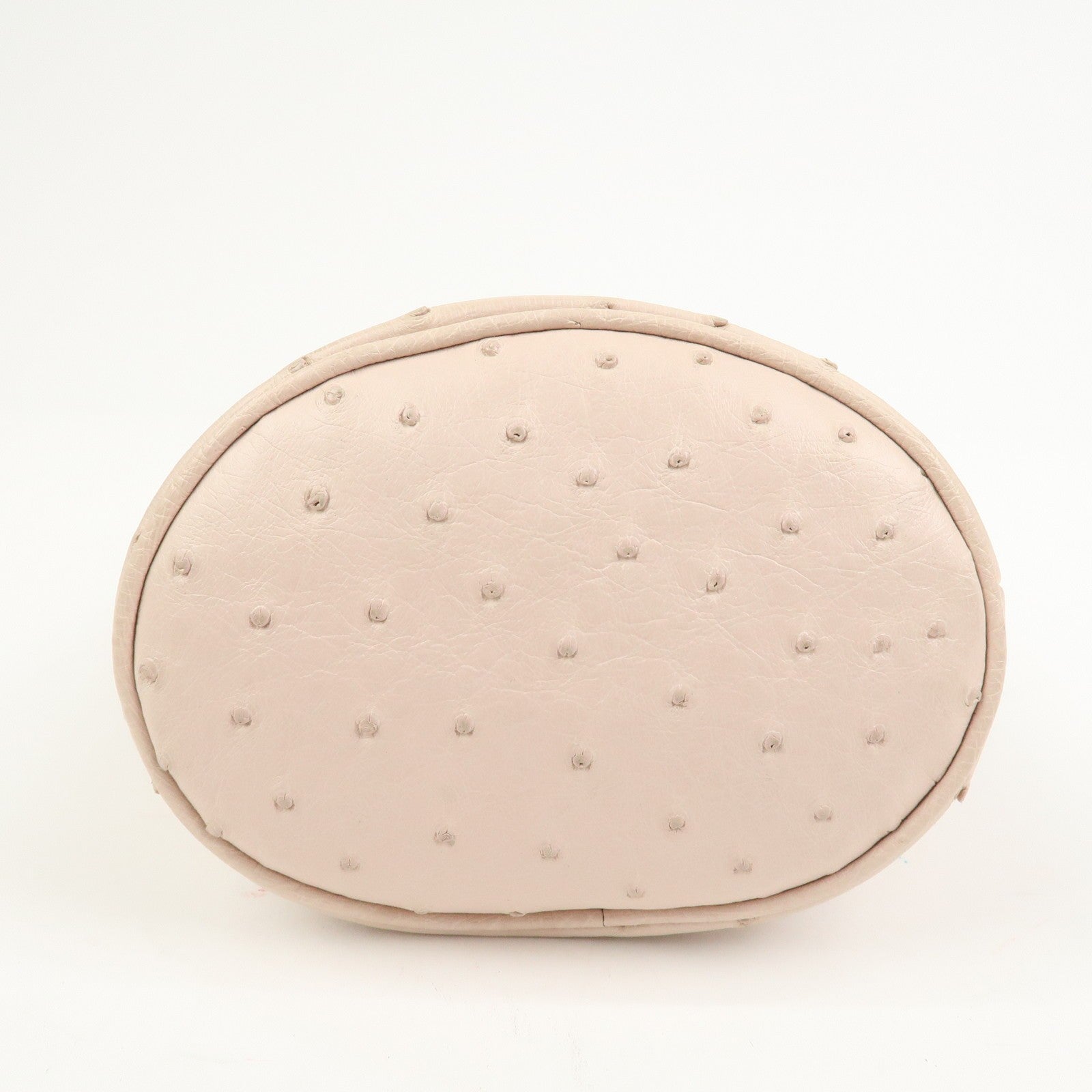 Gucci GG Marmont Mini Bucket Chain Bag - Ivory, Ostrich Leather