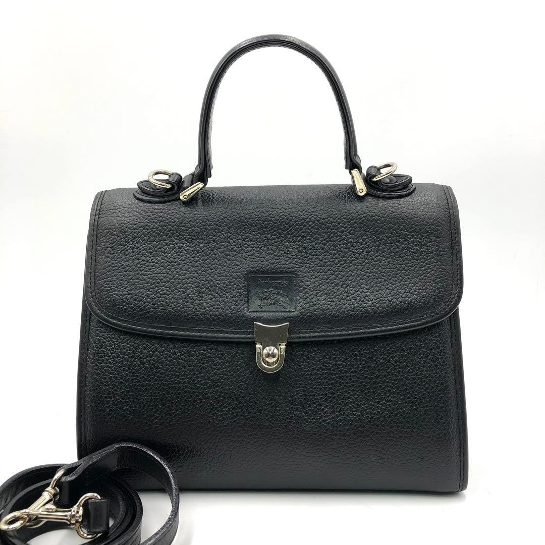 Burberry 2way Handbag - Black, Leather